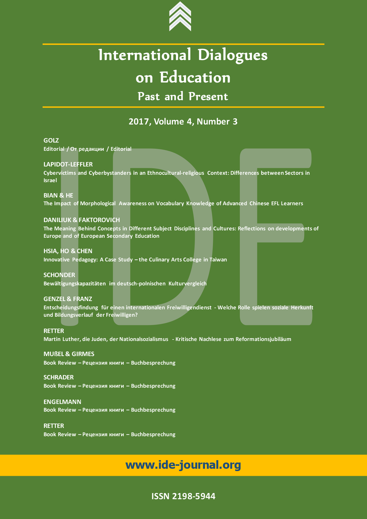 All Issues Ide Journal